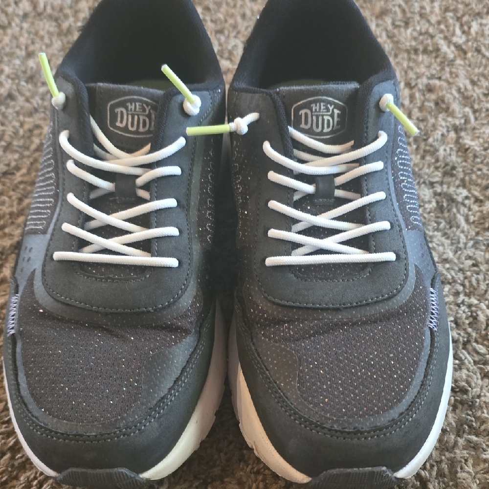 Hey Dude Charcoal Sneakers with White Laces